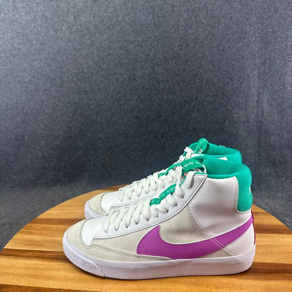 Nike Blazer Mid 77 Vintage CZ1055-123 White Green/Red Kids 6.5Y Women's Size 8